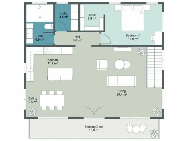 open floor plan architectural blueprint